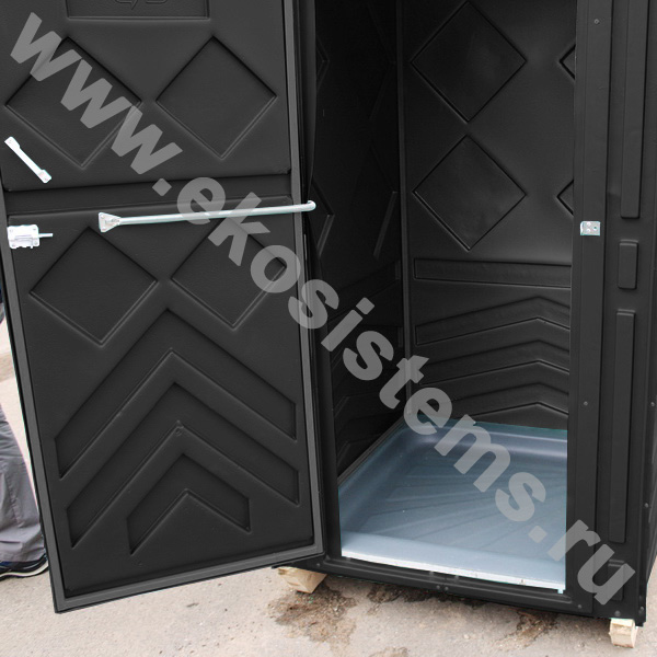 картинка Мобильная душевая кабина Эконом черная, бак 200 л. с водонагревателем от магазина Одежда+